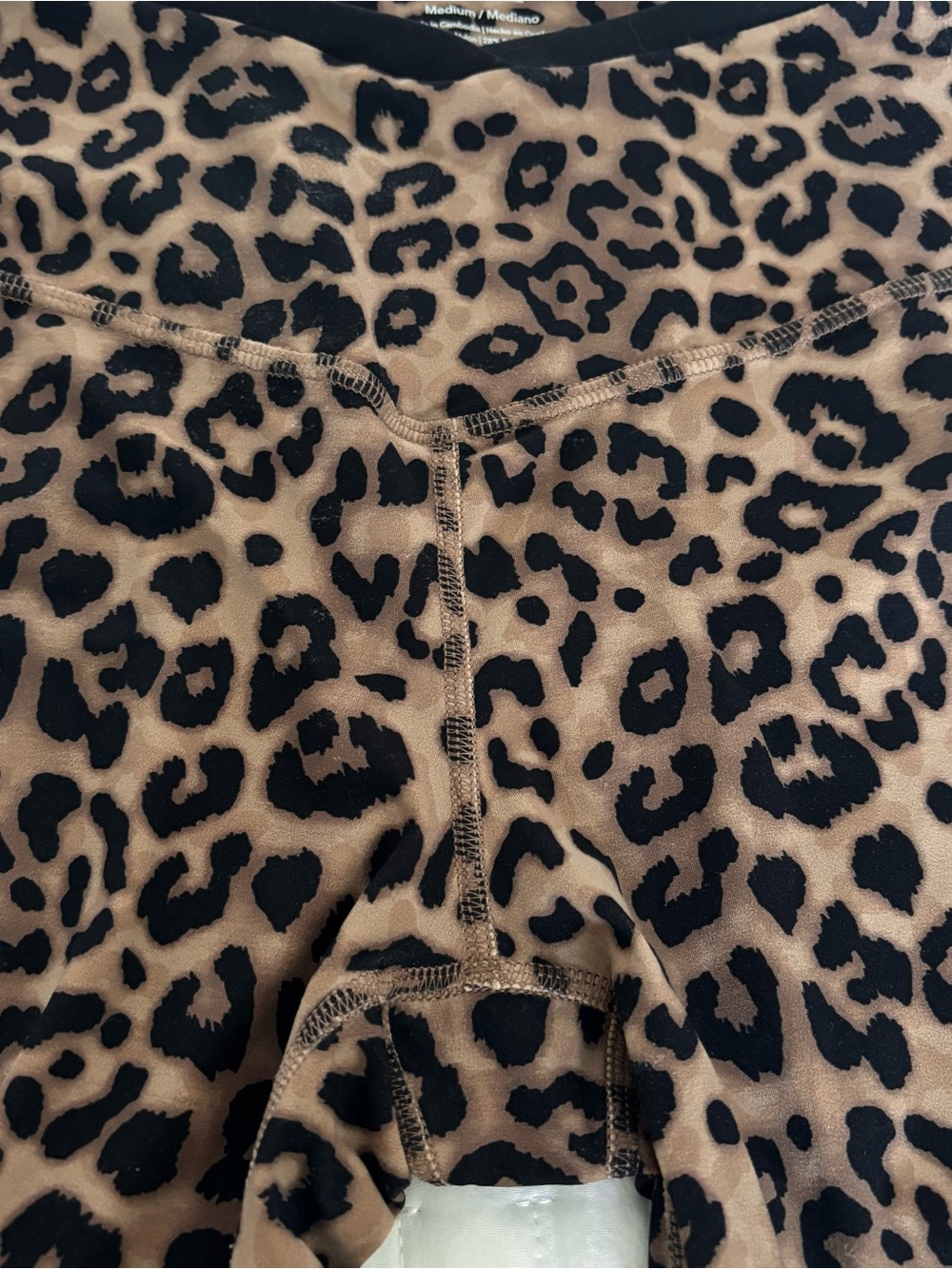 Joy Lab Women’s Leopard Print Biker Shorts Pull-On Stretch 5” Inseam Brown/Black - Picture 6 of 6